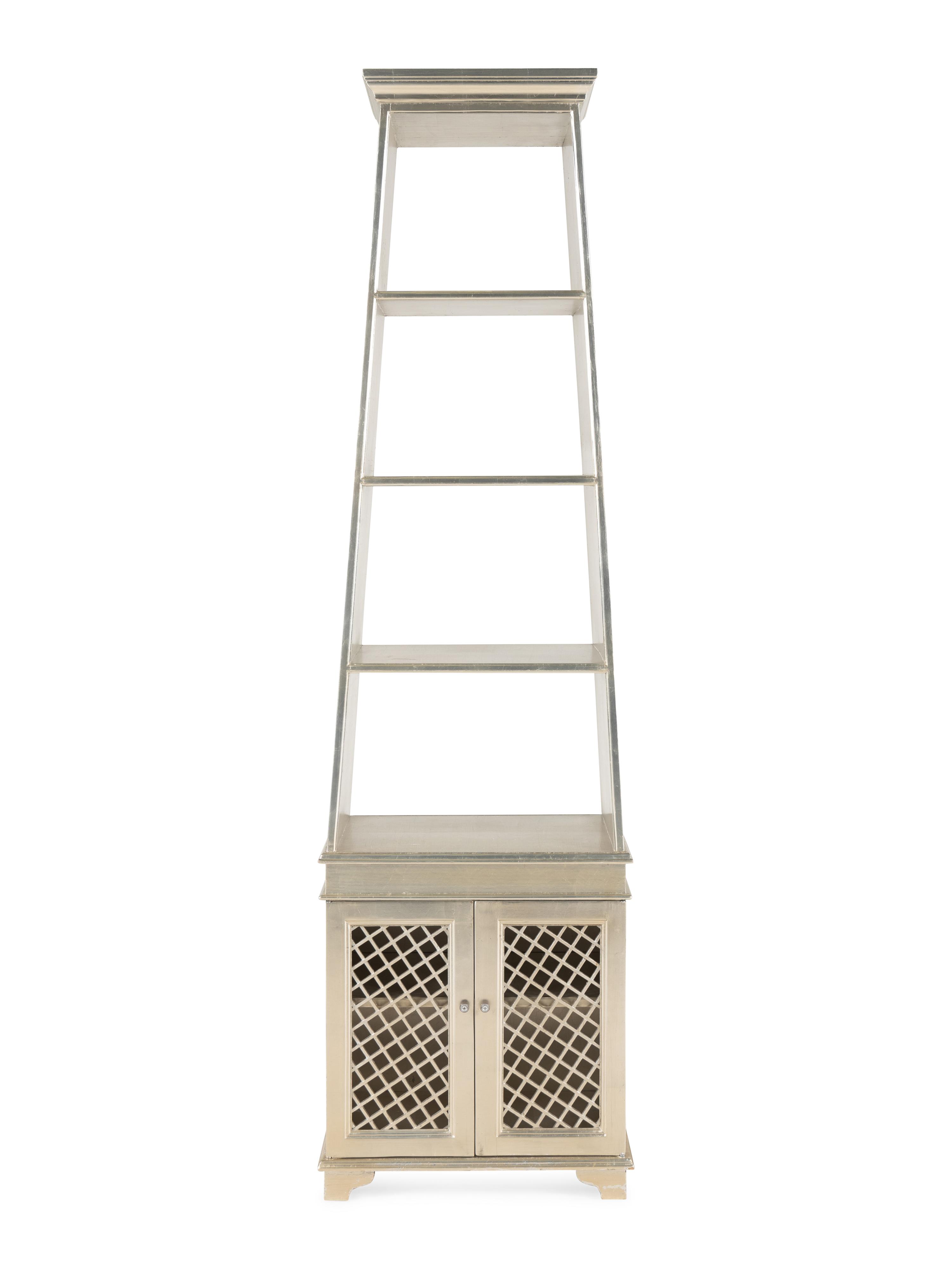 A Contemporary Silvered Wood Etagere