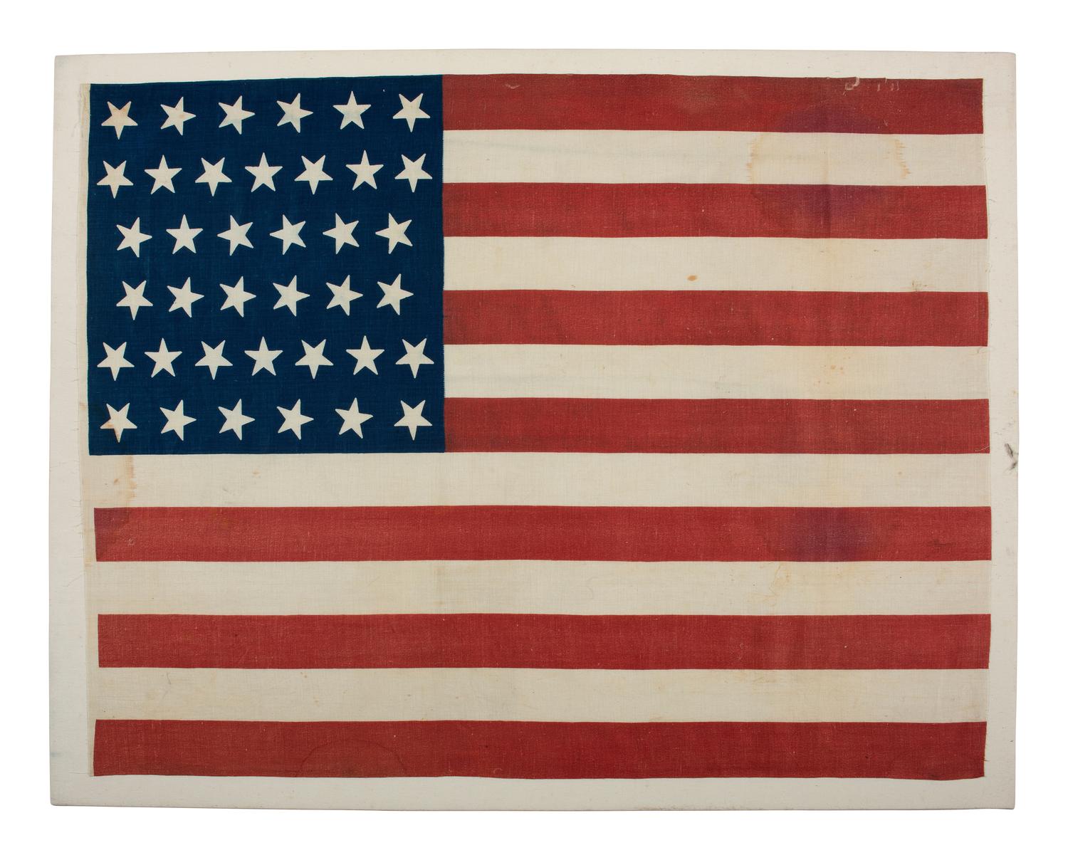 [FLAGS]. 38-star American flag. Ca 1876-1890.