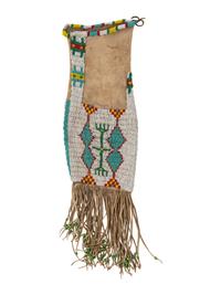 Plains Beaded Hide Tobacco Bag