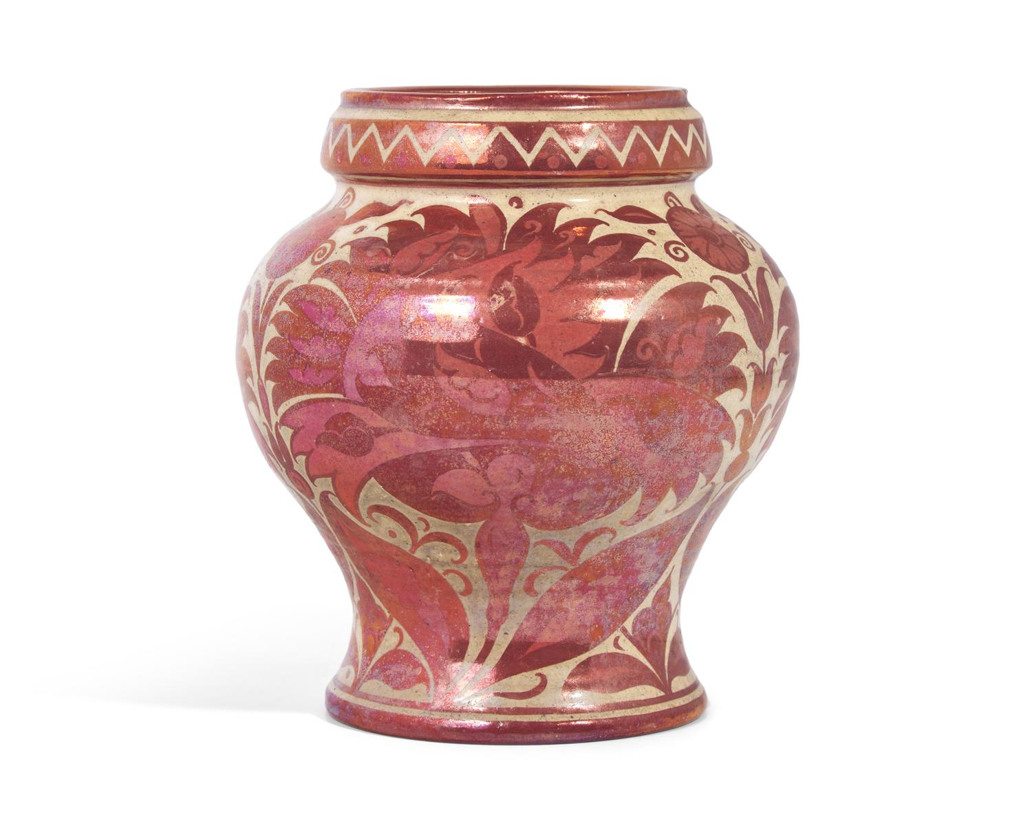 A Frederick Passenger for Bushey Heath Pottery Lustreware Vase in the Manner of William de Morgan