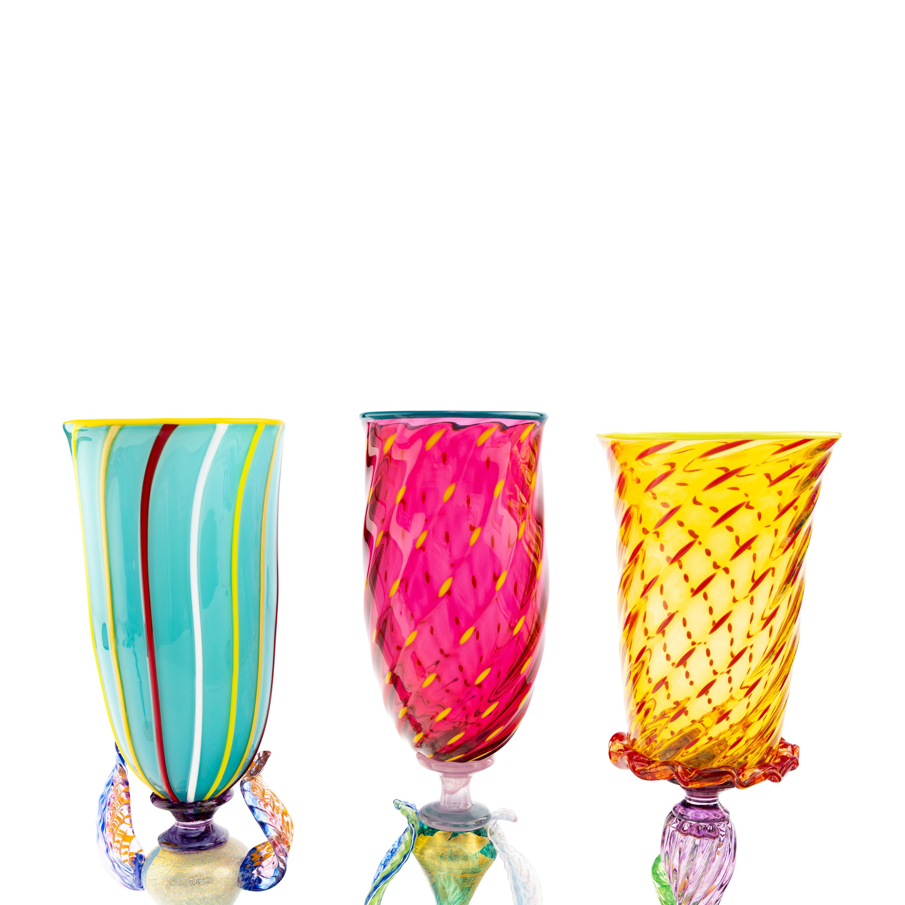 A Set of Ten Murano Glass Stems