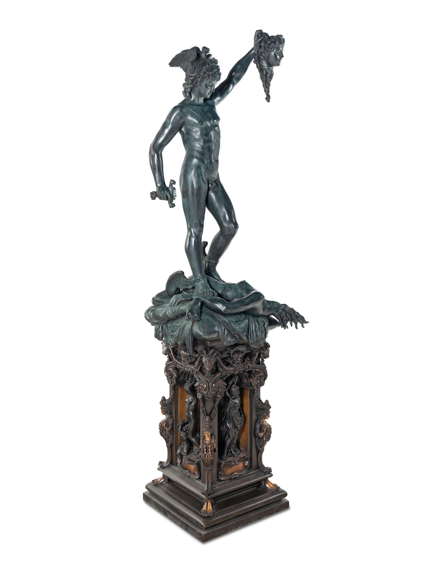 A Bronze Figure of Perseus with the Head of Medusa After Benvenuto Cellini