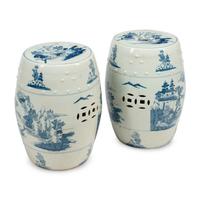 A Pair of Chinese Porcelain Garden Seats