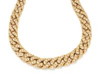 YELLOW GOLD AND DIAMOND NECKLACE
