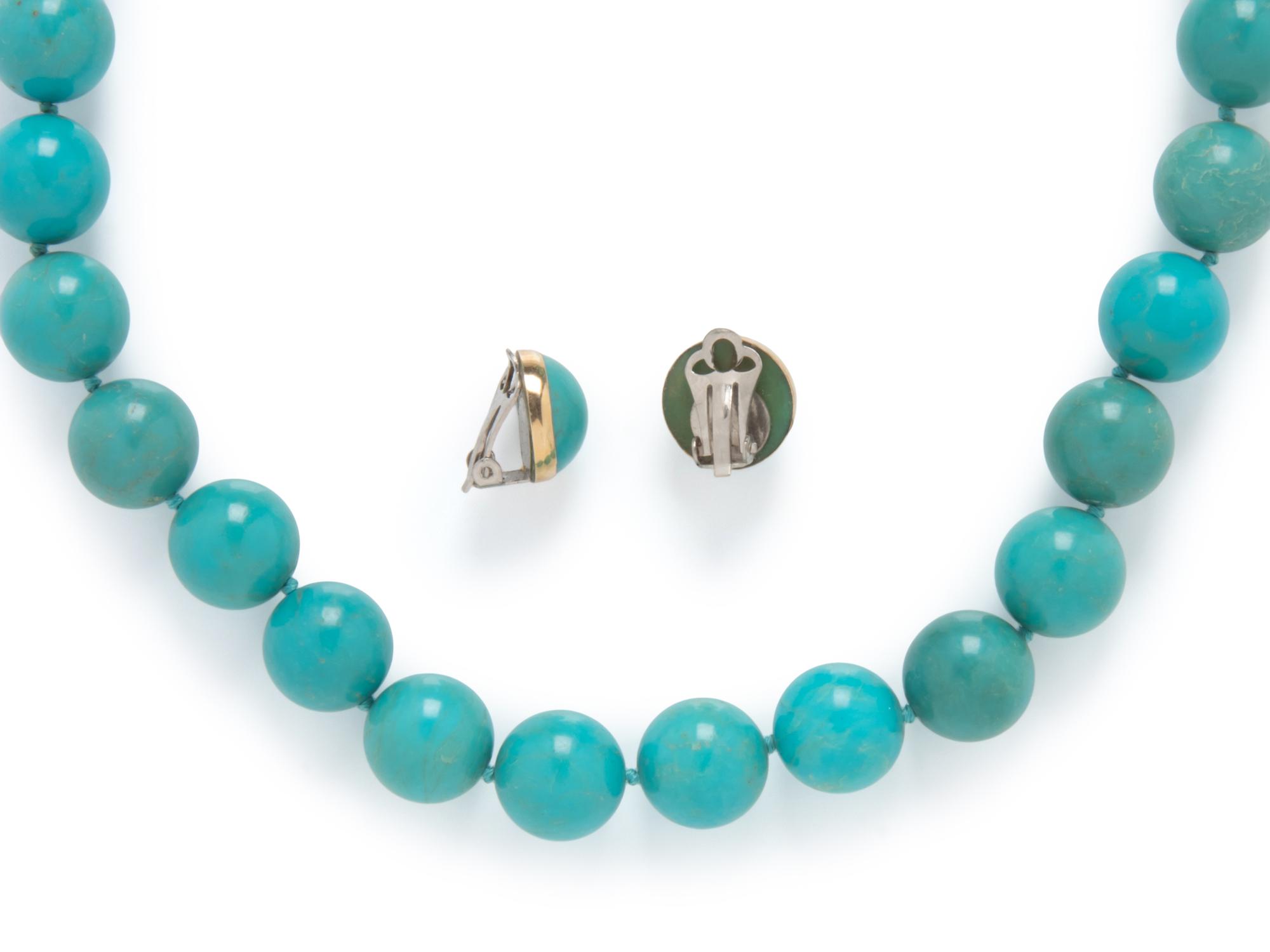 TURQUOISE NECKLACE AND EARRINGS