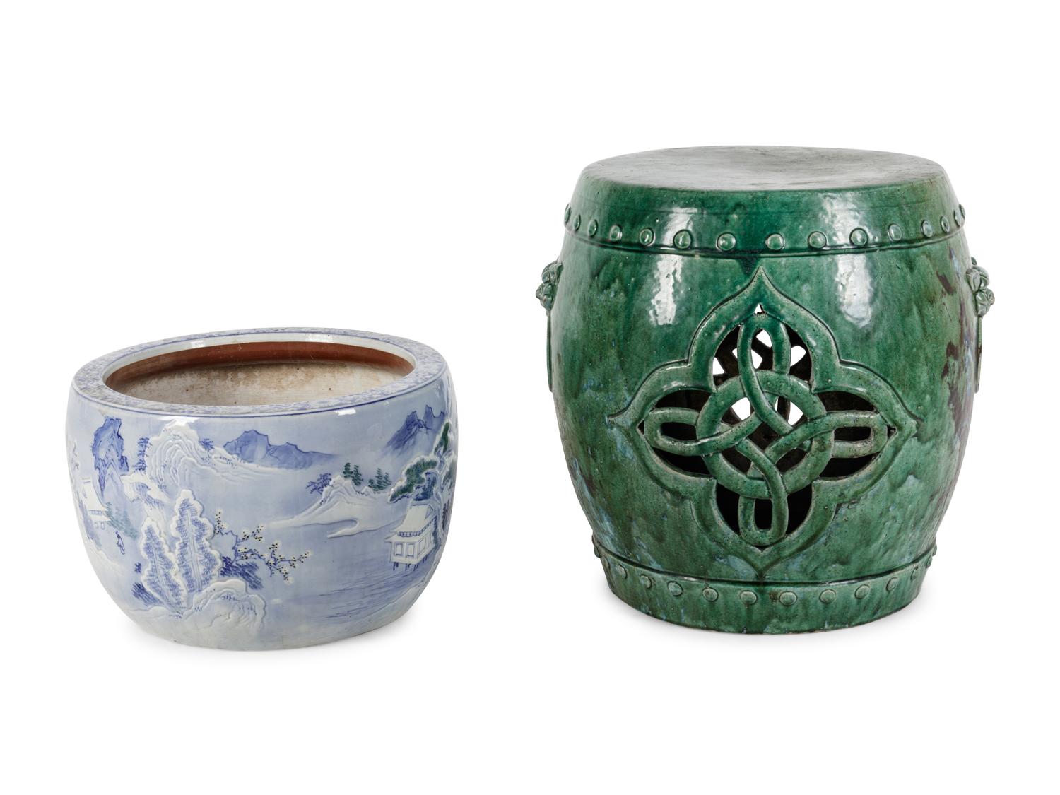 Two Chinese Porcelain Articles