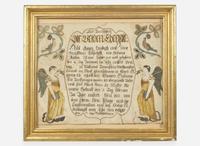 A Fraktur Birth record for Reilin Laubach, dated "1829"