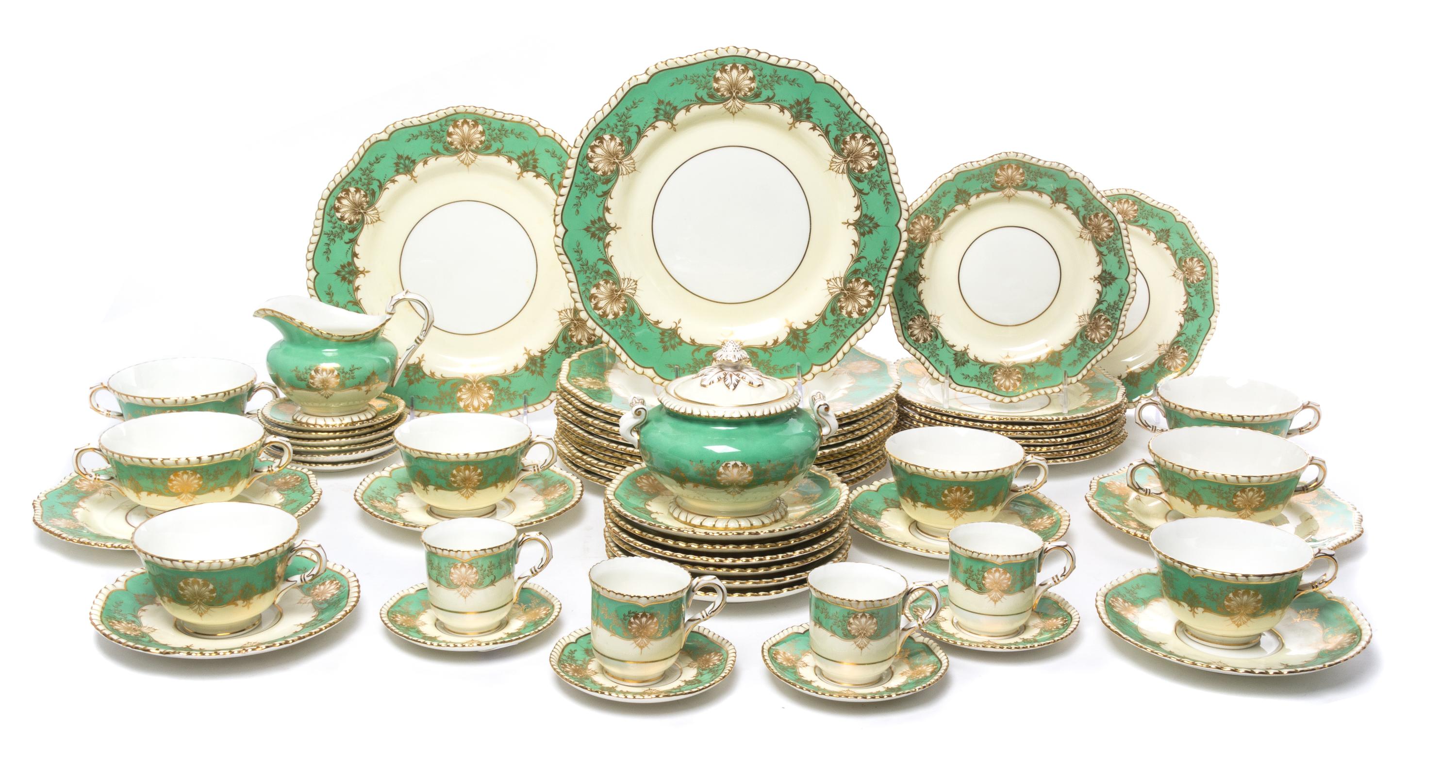 A Partial Royal Worcester Dinner Service Height of teacup 2 1/2 inches. — 20TH CENTURY