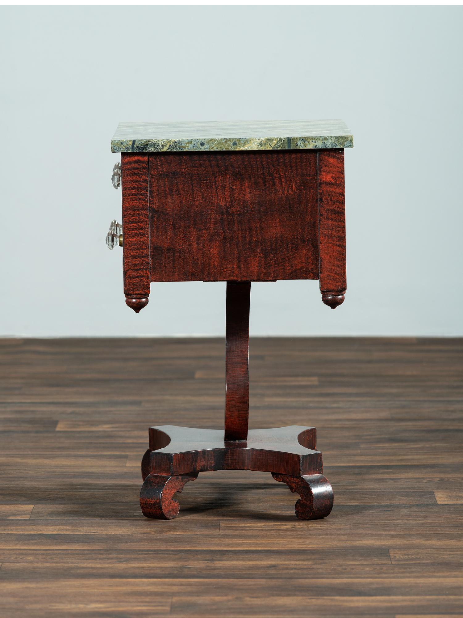 A Classical Grain Painted Mahogany Two-Drawer Stand