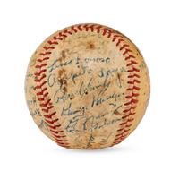 A 1955 Almendares Blues Team Signed Autograph Baseball