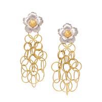 BUCCELLATI, BICOLOR GOLD 'OLYMPIA' CONVERTIBLE EARCLIPS