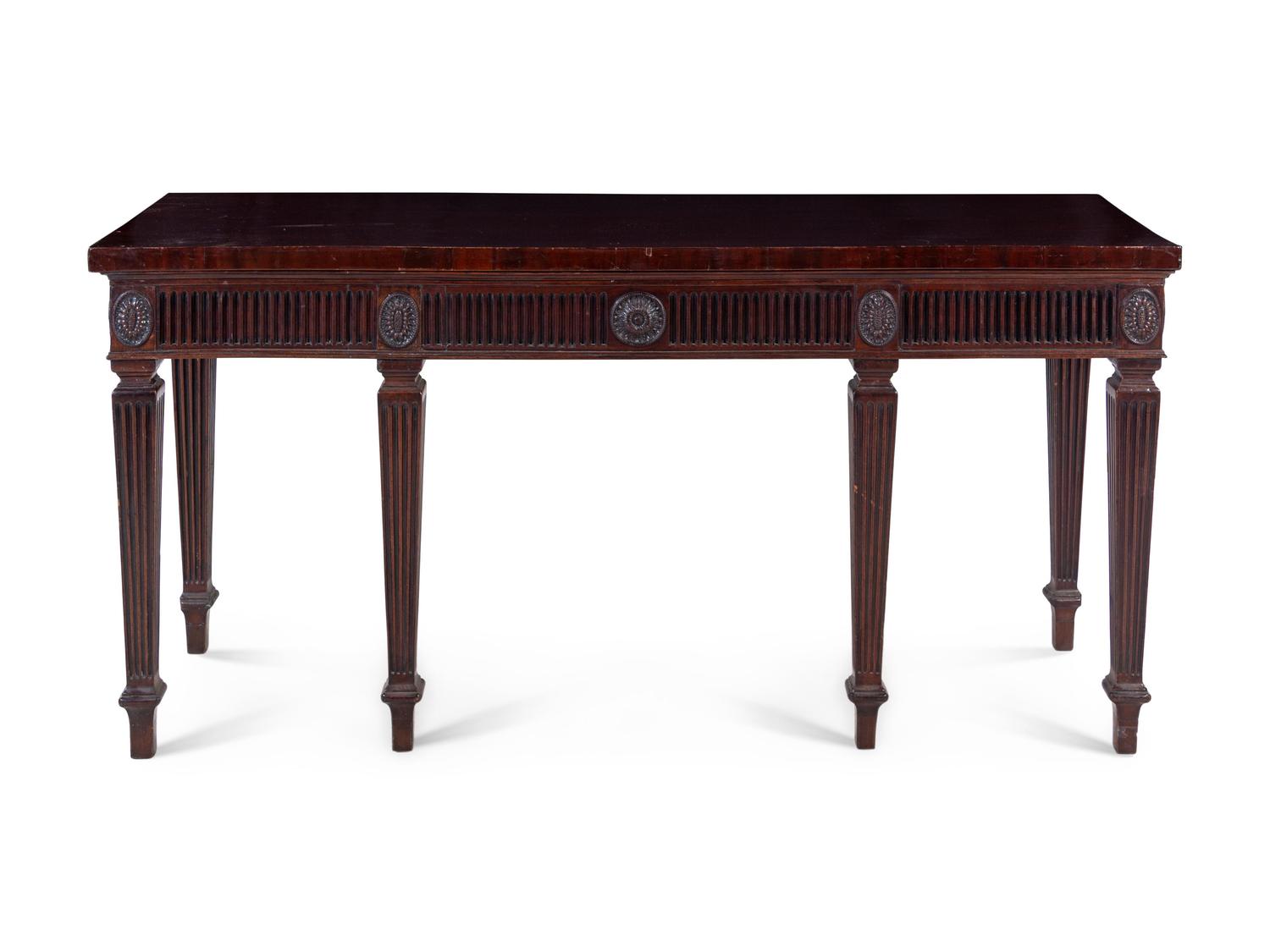 A Louis XVI Style Mahogany Console Table