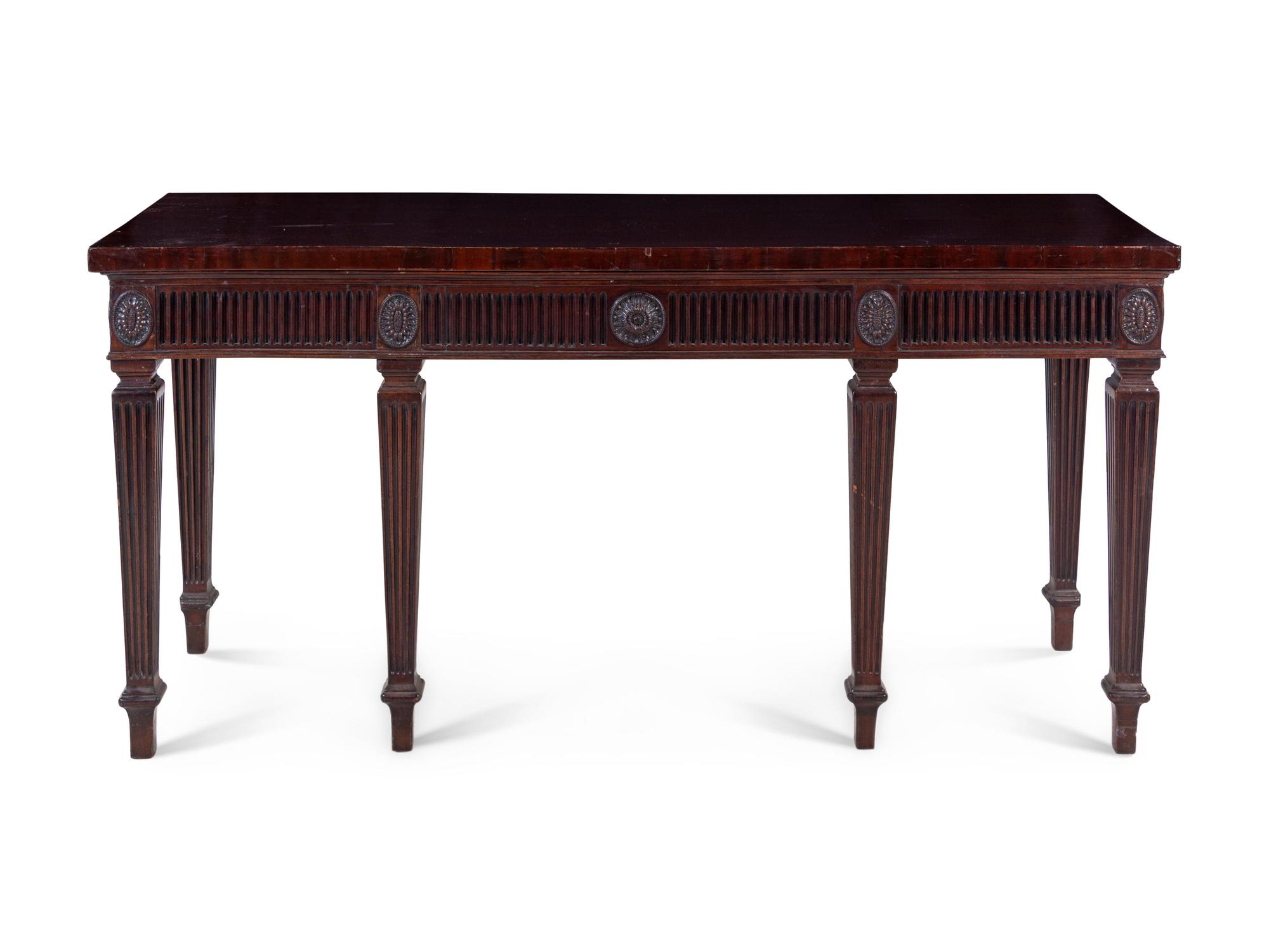 A Louis XVI Style Mahogany Console Table