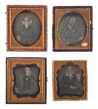 [EARLY PHOTOGRAPHY]. A group of 29 daguerreotypes featuring people with eyeglasses, including: