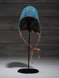Sioux Child's Beaded Hide Bonnet