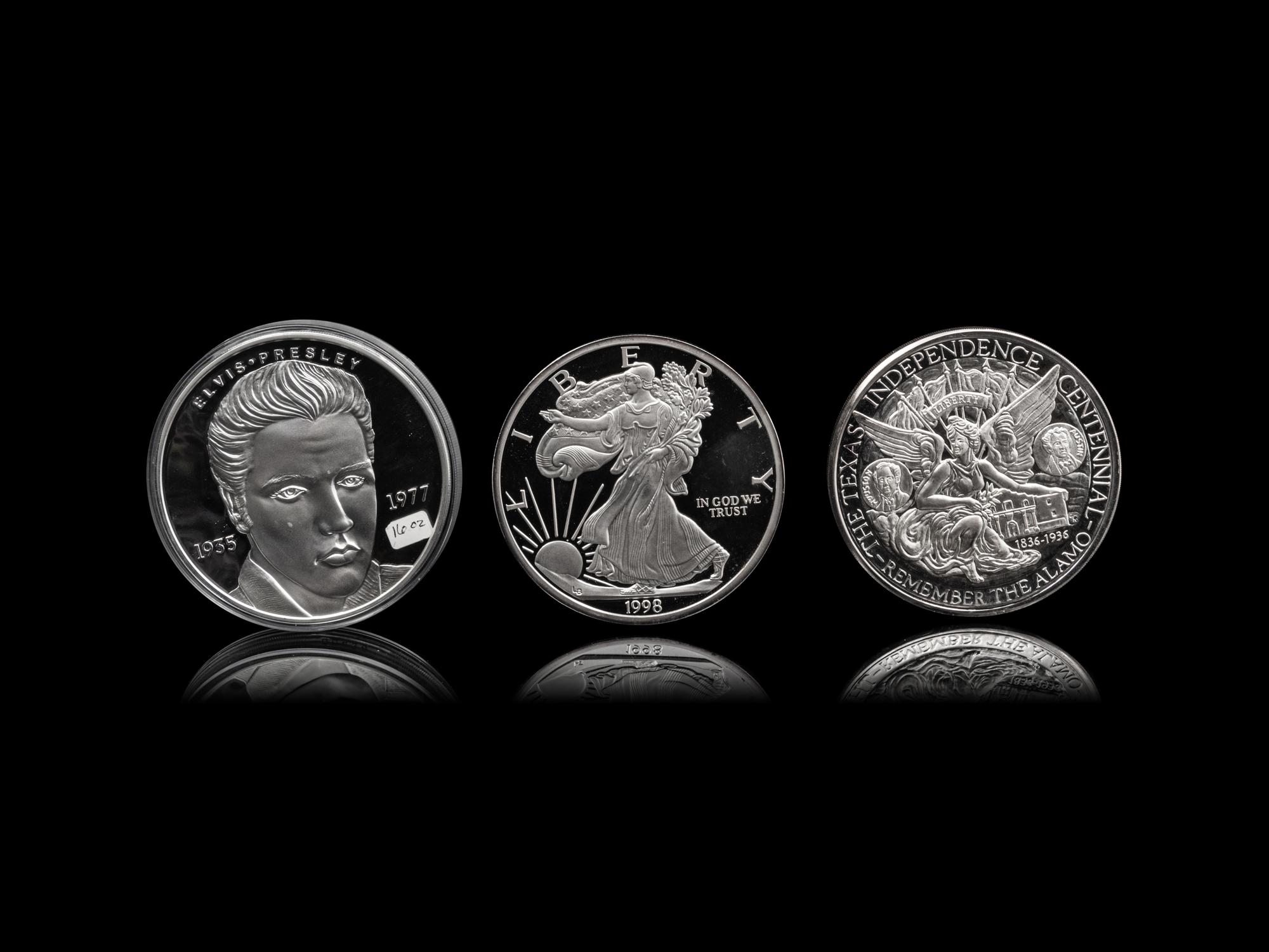 [PRIVATE ISSUE] A Large Collection of 1-Pound and 1/2-Pound Silver Rounds