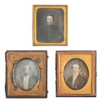 [EARLY PHOTOGRAPHY]. 23 sixth plate daguerreotypes of young, dapper men.