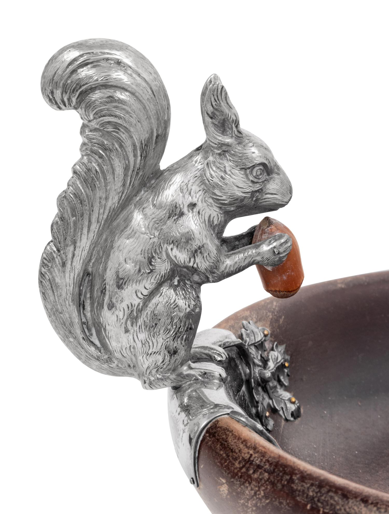 Three German Silver Mounted Wood Bowls