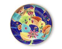 A Chinese Export Porcelain "Pseudo Tobacco-Leaf" Dinner Plate And Platter