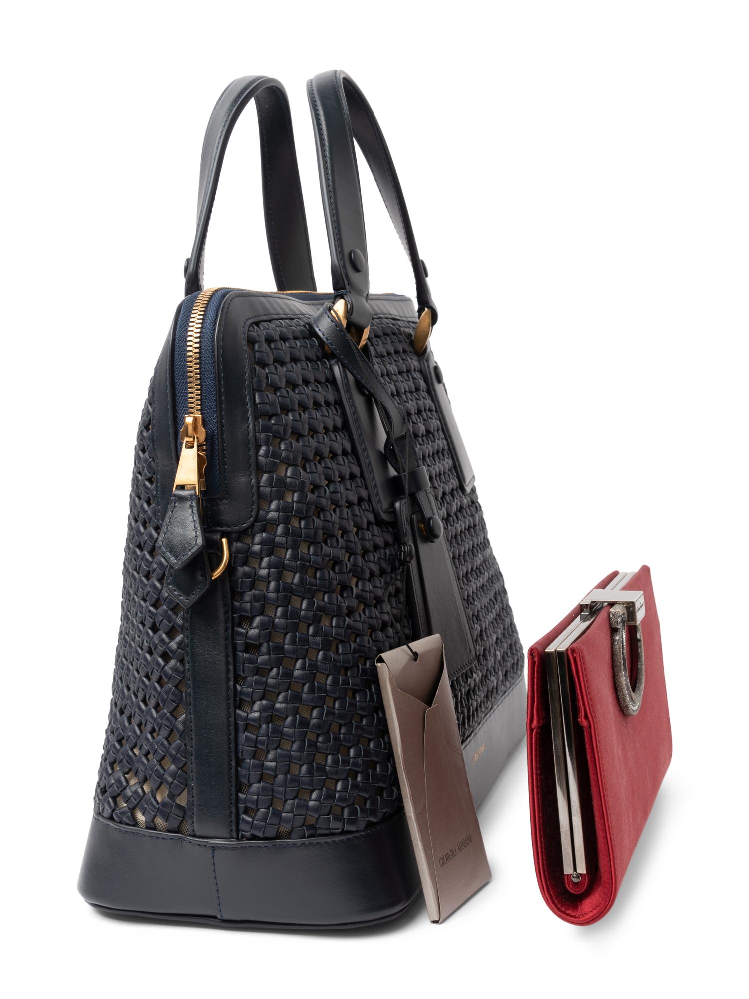 Two Designer Bags: One Armani and One Ferragamo