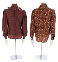 Collection of Six Vintage Designer Blouses, 1970-90s