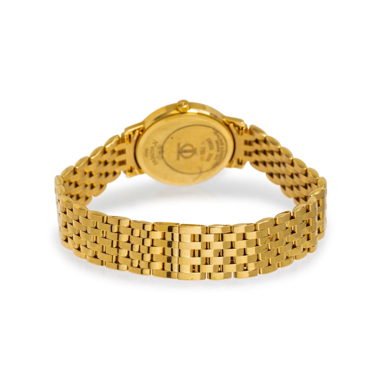 BAUME & MERCIER, YELLOW GOLD, MOTHER-OF-PEARL AND DIAMOND WATCH