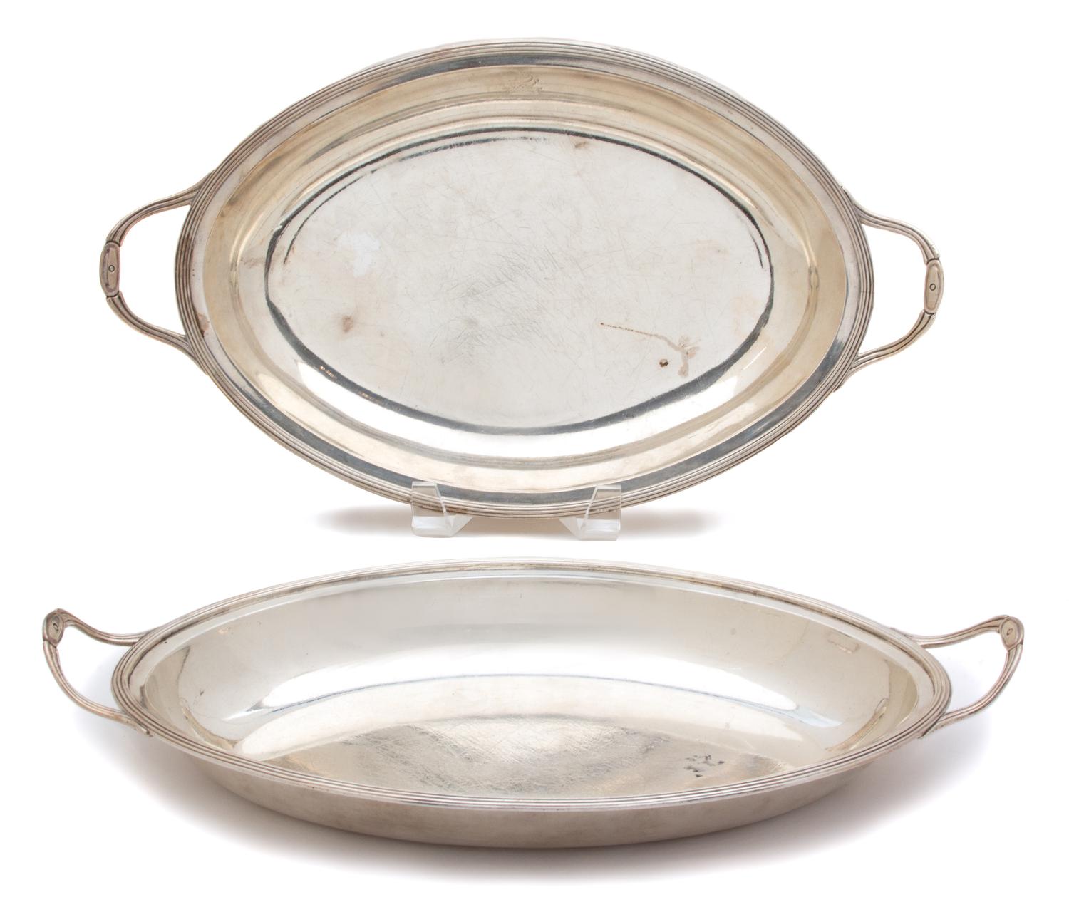 Two George III Silver Entree Dishes, Abraham Peterson & Peter Podie, London, 1788,