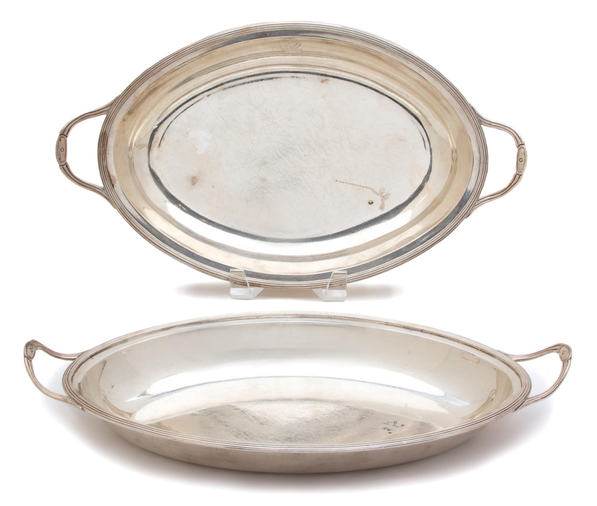 Two George III Silver Entree Dishes, Abraham Peterson & Peter Podie, London, 1788,