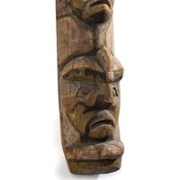 Nuu-chah-nulth Carved and Painted Wood Ancestral Pole