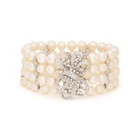 CULTURED PEARL AND DIAMOND MULTISTRAND BRACELET