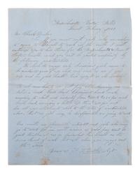 [LABOR]. ALS from Massachusetts Cotton Mills regarding employing young girls. Lowell, [MA], 1859.