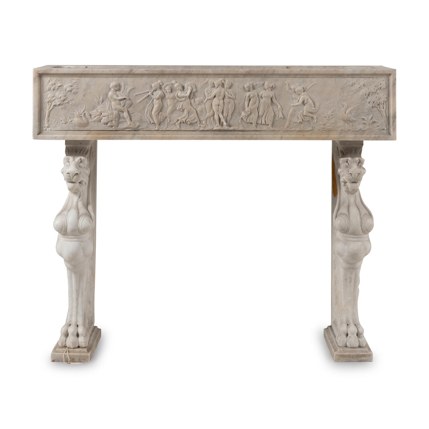 An Italian Renaissance Style White Marble Jardinière