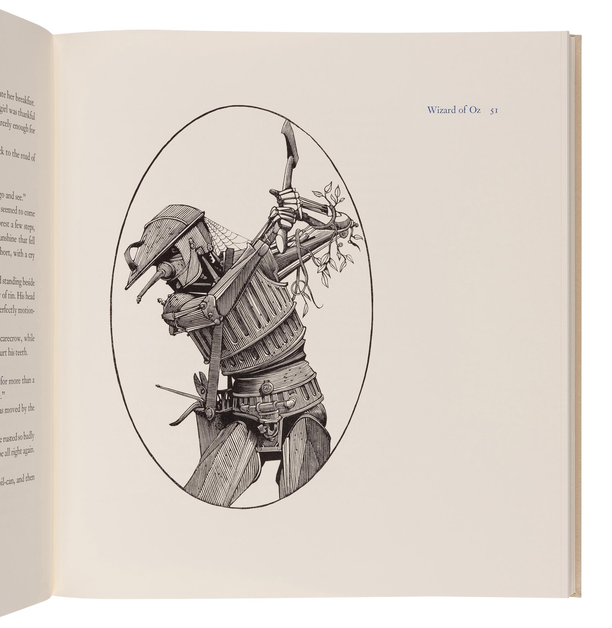 [MOSER, Barry, illustrator.] BAUM, L. Frank (1856-1919). The Wonderful Wizard of Oz . West Hatfield, MA: Pennyroyal Press, 1985.