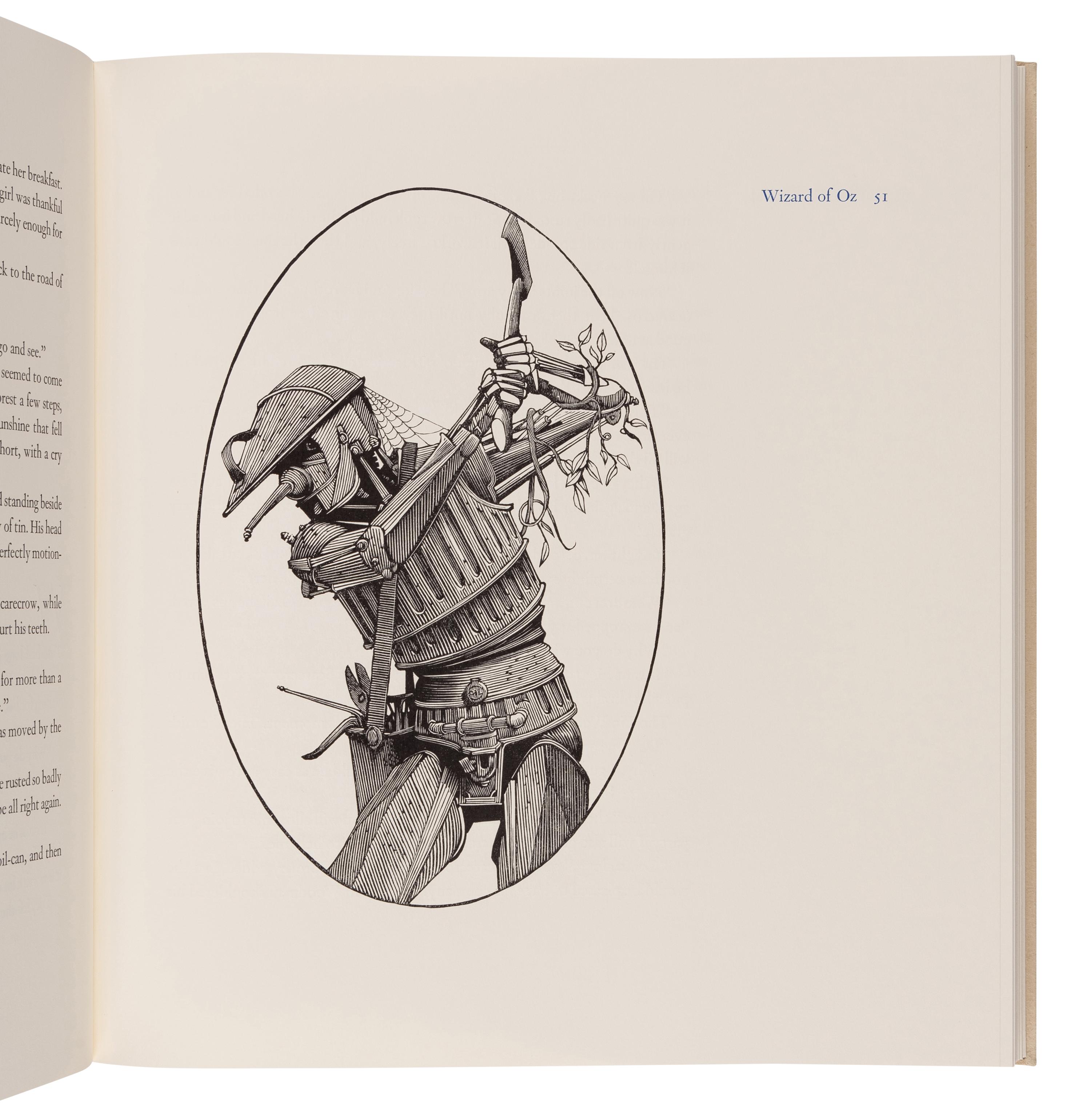 [MOSER, Barry, illustrator.] BAUM, L. Frank (1856-1919). The Wonderful Wizard of Oz . West Hatfield, MA: Pennyroyal Press, 1985.