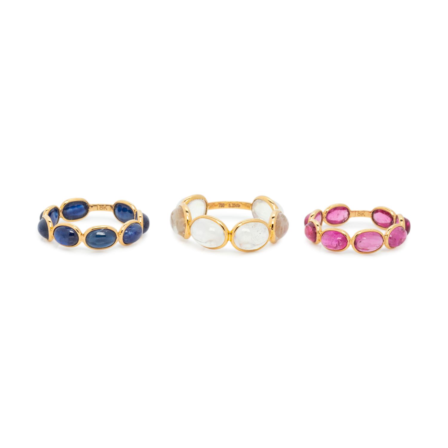 COLLECTION OF GEMSTONE RINGS