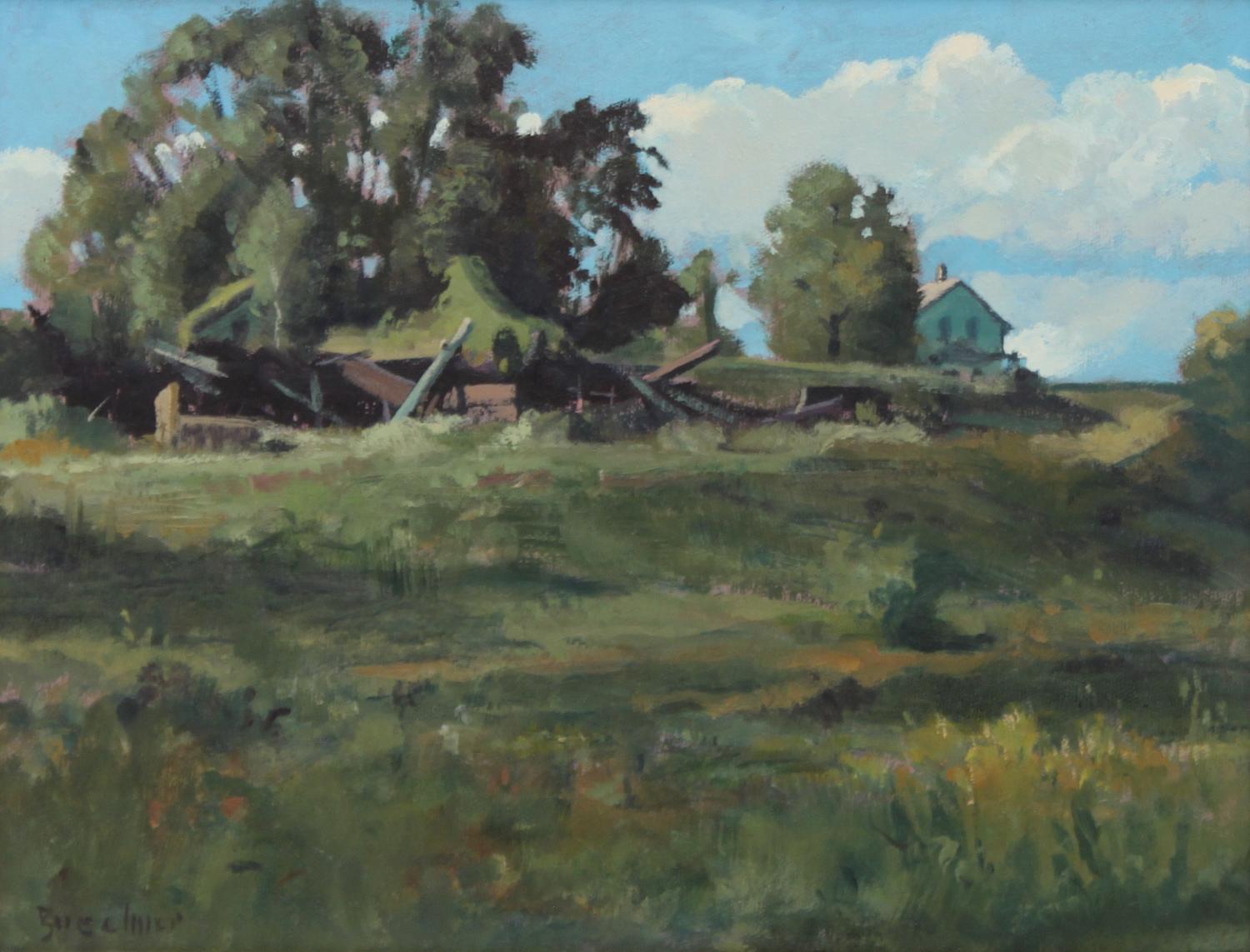 Thomas Buechner, (American, 1926-2011), Where the Barn Was