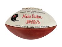 A 1986 Chicago Bears vs. Dallas Cowboys Game Ball Presented to Mike Ditka Formerly Displayed at Mike Ditka's Restaurant