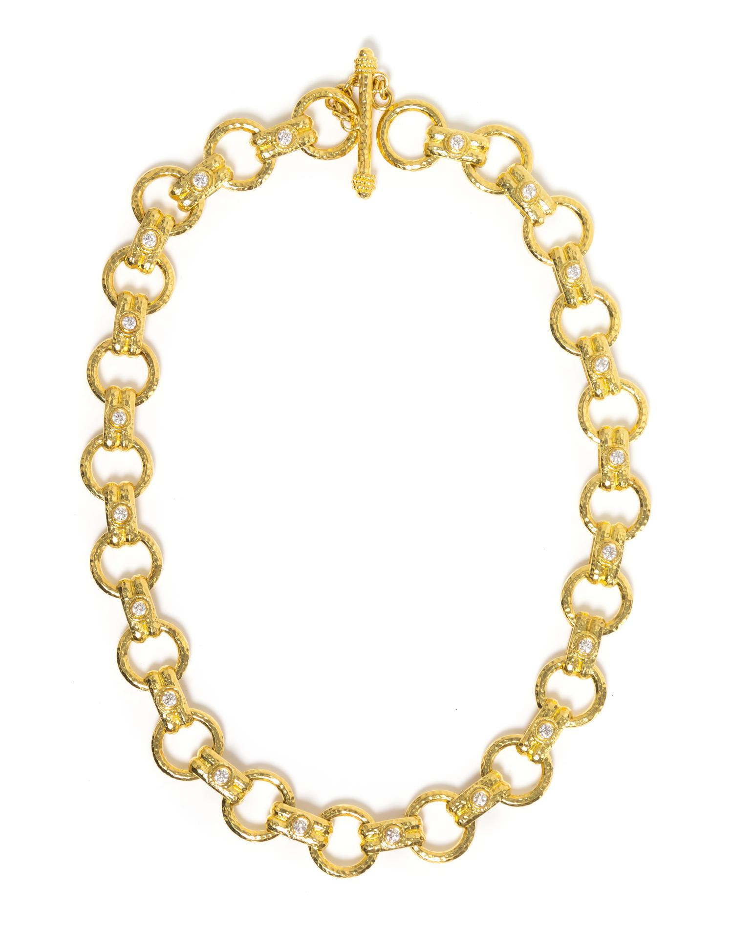 A 21 Karat Yellow Gold and Diamond Necklace, 162.80 dwts.