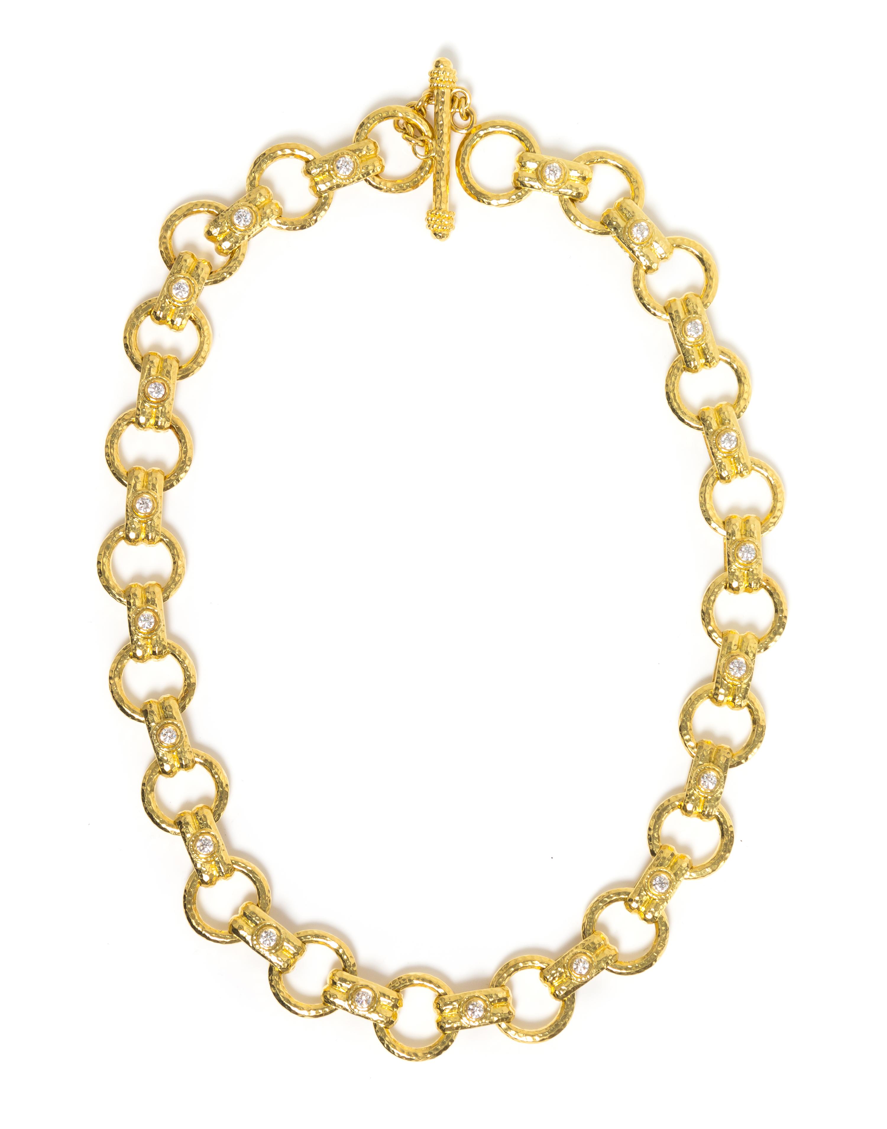 A 21 Karat Yellow Gold and Diamond Necklace, 162.80 dwts.
