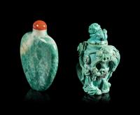Two Hardstone Snuff Bottles