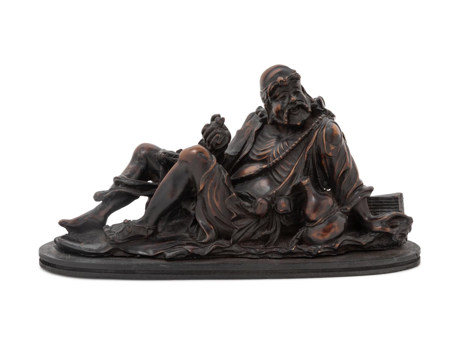 A Chinese Carved Wood Figure of Li Tieguai