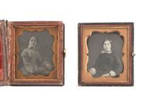[EARLY PHOTOGRAPHY]. 26 sixth plate daguerreotypes of girls and young ladies.