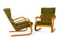 A Pair of Model 36 Lounge Chairs Finmar, Finland