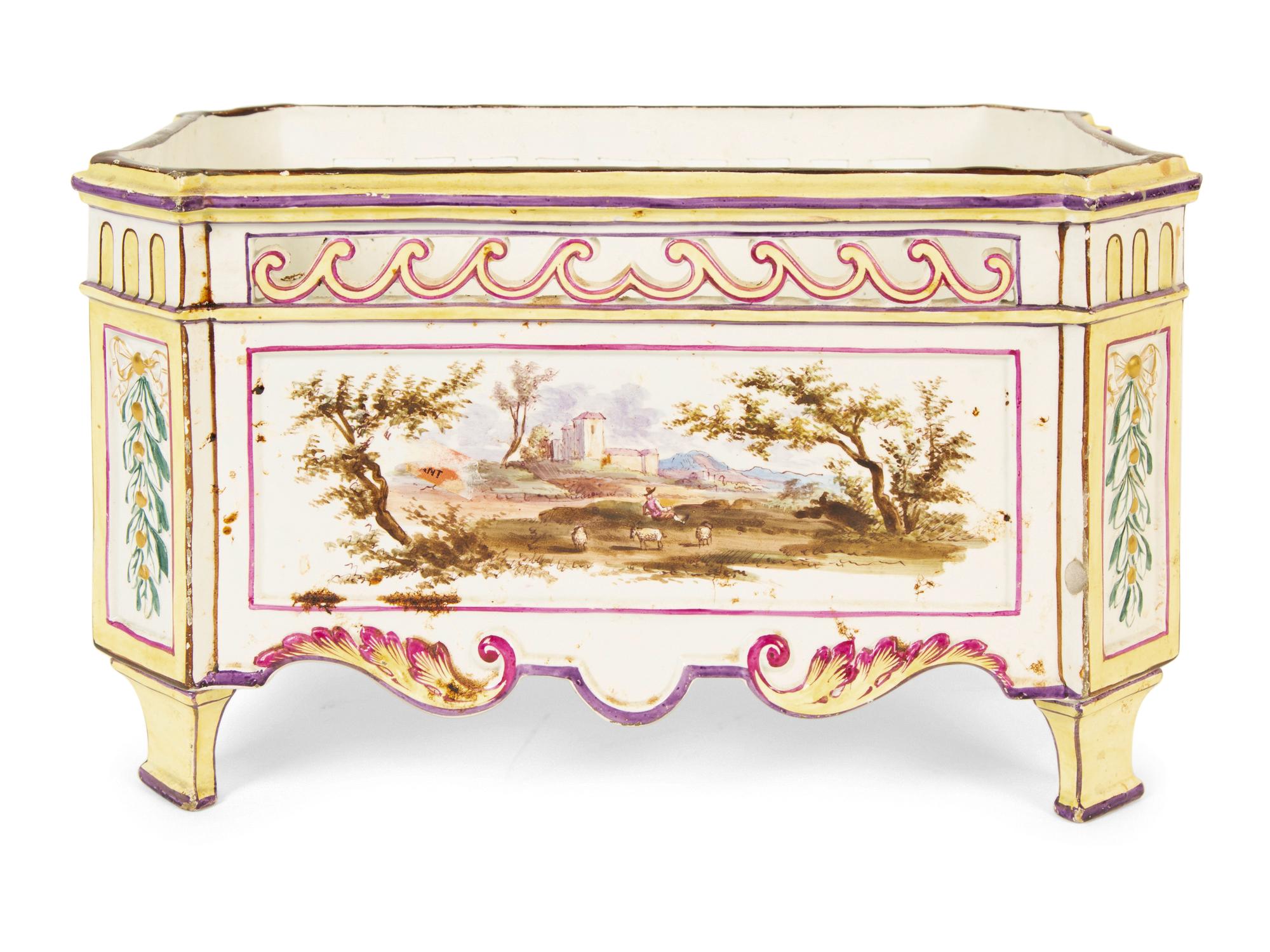 A French Faience Rectangular Jardinière