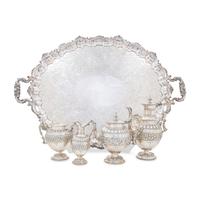 A Victorian Silver Four-Piece Tea and Coffee Service