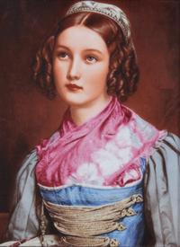 A Continental Porcelain Portrait Plaque 9 1/4 x 7 inches. — 20TH CENTURY