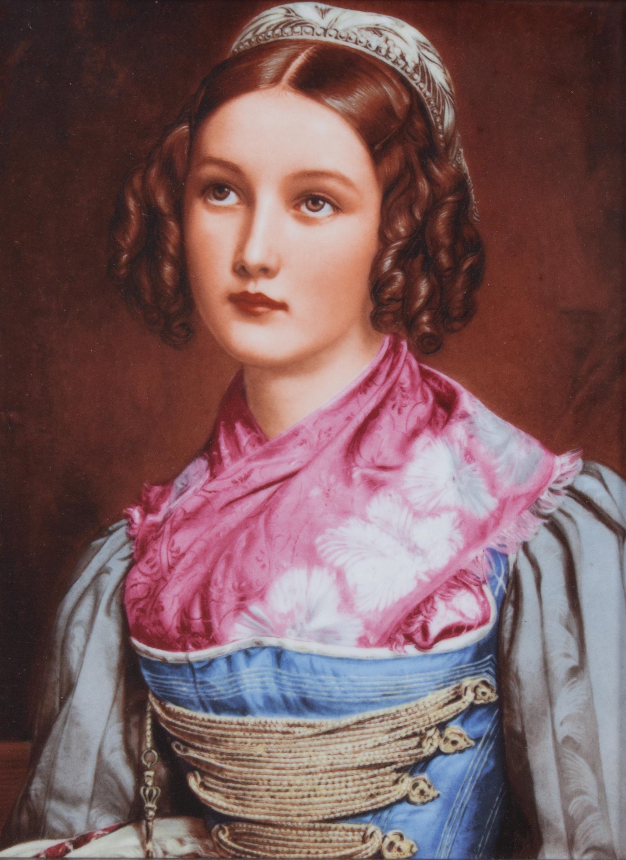 A Continental Porcelain Portrait Plaque 9 1/4 x 7 inches. — 20TH CENTURY