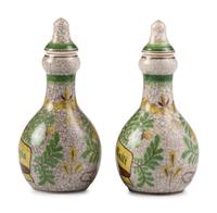 Two Earthenware Apothecary Bottles