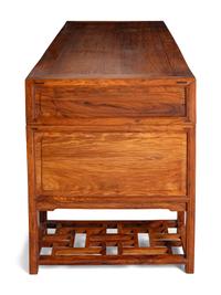 A Chinese Huanghuali and Mixed Woods Writing Desk, 20th Century 近代 黃花梨拼雜木寫字臺