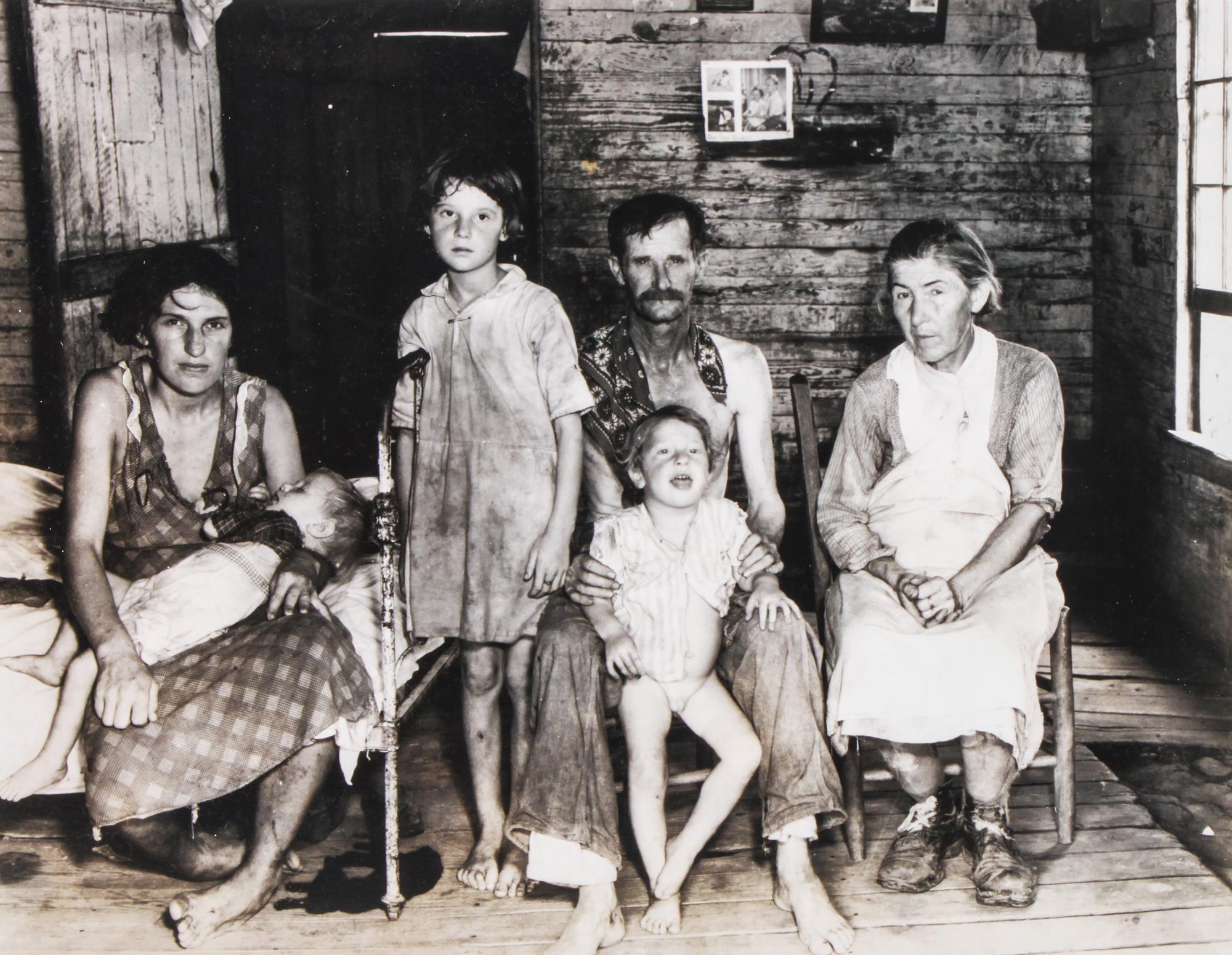 A Group of Four Reproduction Historical Photographs Largest 10 3/4 x 13 3/4 inches.